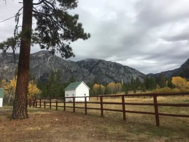 The mountain views of Sawtooth wilderness are breathtaking from the Atlanta cabin porch with wildlife sightings and several hot springs in the area.