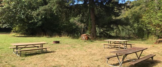 Group campsite: maximum of 25 people with 4 passenger vehicles or 2 travel trailers or motorhomes.