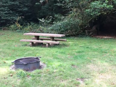 Group campsite: maximum of 25 people with 4 passenger vehicles or 2 travel trailers or motorhomes.