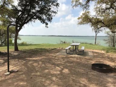 View of Waco Lake from site