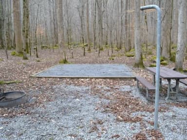 Site 001 at Big Creek Campground (Great Smoky Mountains National Park)
