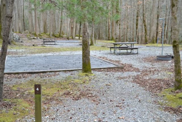 Site 004 at Big Creek Campground (Great Smoky Mountains National Park)