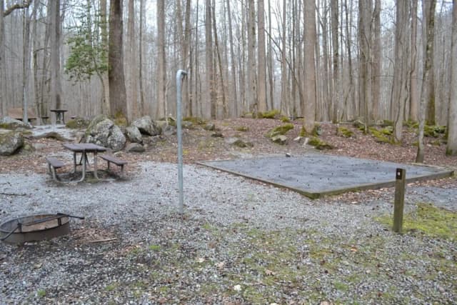 Site 006 at Big Creek Campground (Great Smoky Mountains National Park)