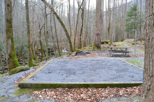 Site 010 at Big Creek Campground (Great Smoky Mountains National Park)