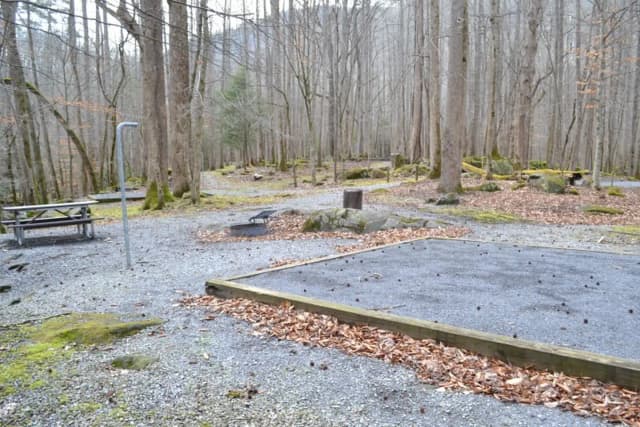 Site 011 at Big Creek Campground (Great Smoky Mountains National Park)