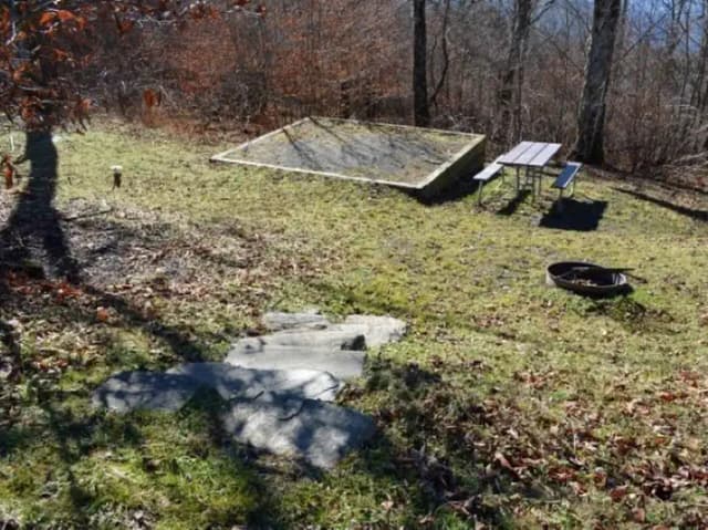 A photo of Site 33 of Loop BALSAM MOUNTAIN CAMPGROUND at BALSAM MOUNTAIN CAMPGROUND with Picnic Table, Fire Pit, Tent Pad