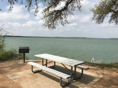 View of Waco Lake from site