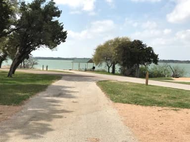 View of Waco Lake from site