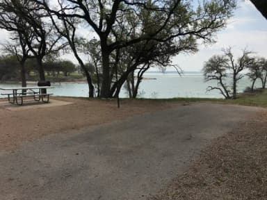 View of Waco Lake from site