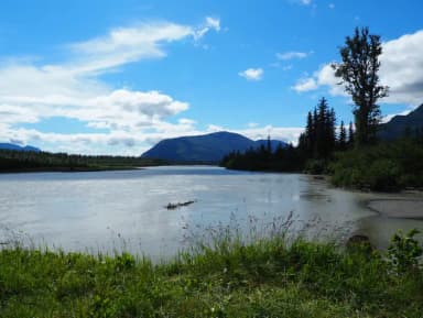 View of the Stikine River from Twin Lakes Cabin