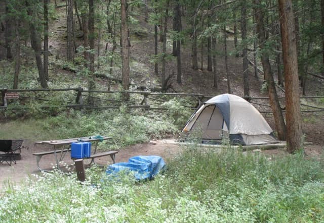 C Loop · Site 028 at Rocky Mountain National Park Aspenglen Campground