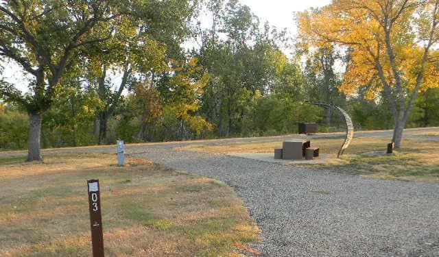 Lower Loop Sites 1-12 singles · Site 03 at Left Tailrace