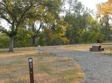 Lower Loop Sites 1-12 singles · Site 03 at Left Tailrace