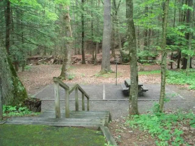 Secluded site with stairs