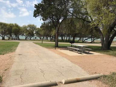 View of Waco Lake from site