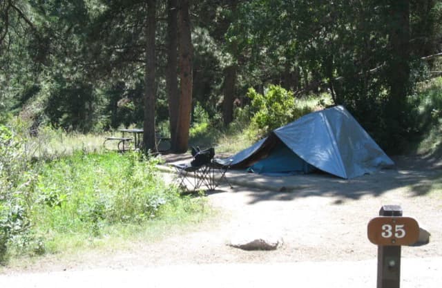 C Loop · Site 035 at Rocky Mountain National Park Aspenglen Campground