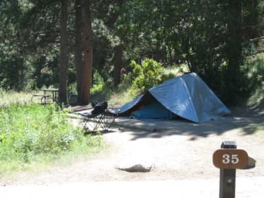 C Loop · Site 035 at Rocky Mountain National Park Aspenglen Campground