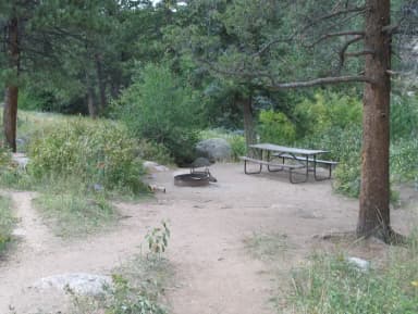 A Loop · Site D at Rocky Mountain National Park Aspenglen Campground