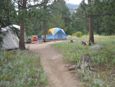 A Loop · Site E at Rocky Mountain National Park Aspenglen Campground