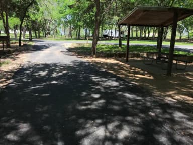Site driveway and picnic area