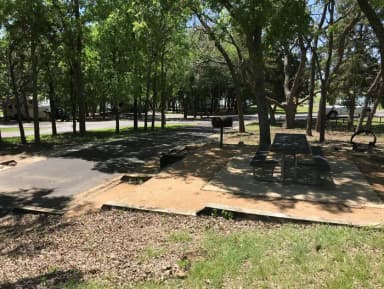 Site driveway and picnic area