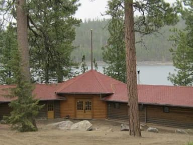 Looking South at the cabin from above