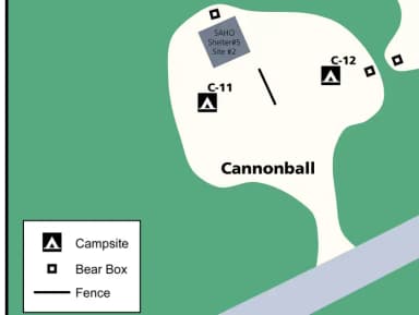 Cannonball 'C' loop map, Cannonball · Site C11 at Camp Gateway - Sandy Hook