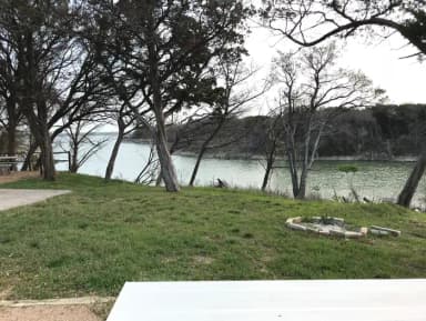 View of Waco Lake from site