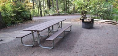 smaller camp site with parking spur measuring 34'X10'