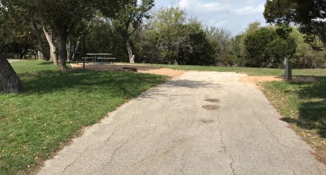 Site driveway and picnic area