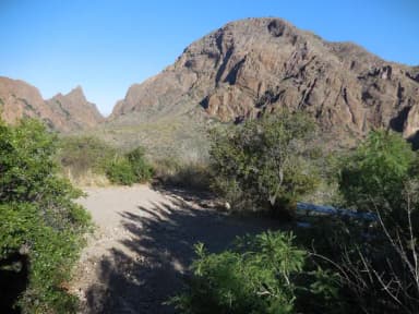 Site M with some shade and mountains in the background.