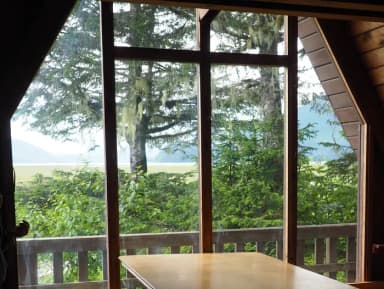 VIEW FROM LITTLE DRY ISLAND CABIN WINDOW