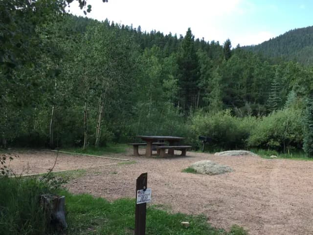 Example campsite at Saint Charles Campground