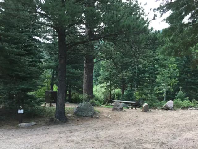 Example campsite at Saint Charles Campground