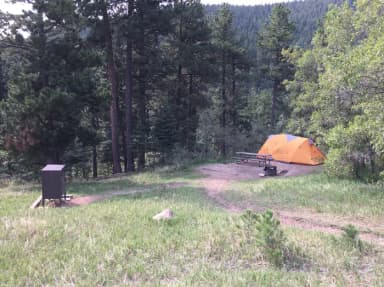 A sample picture of a tent campsite at La Vista campground