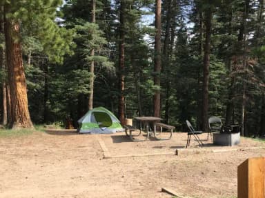 A sample picture of a tent campsite at La Vista campground
