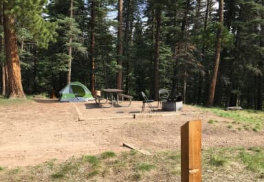 A sample photo of a tent campsite at La Vista Campground