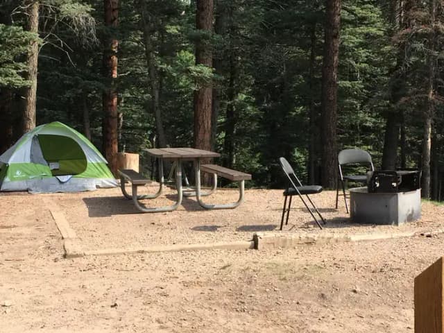 A sample photo of a tent campsite at La Vista Campground
