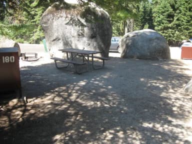 Site 180, tent only, partial shade