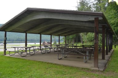 Maple Shelter at Surry Mountain Lake Beach
