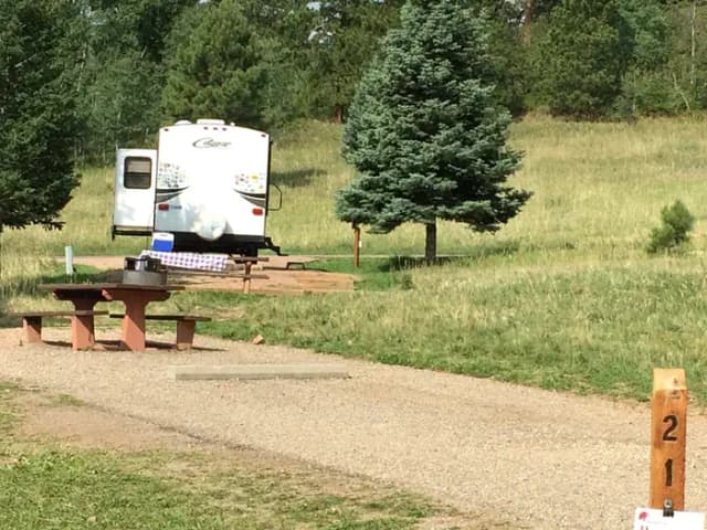 A sample picture of an RV site at La Vista Campground