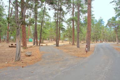 Parking spot and picnic table, Mather Campground