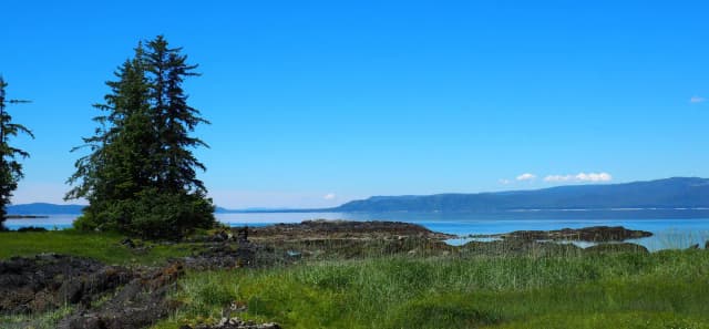 View from Steamer Bay Cabin of ocean and islands