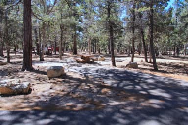 Parking spot and picnic table, Mather Campground