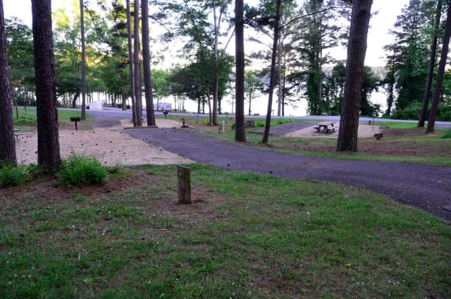 Driveway slope, awning-side clearance.