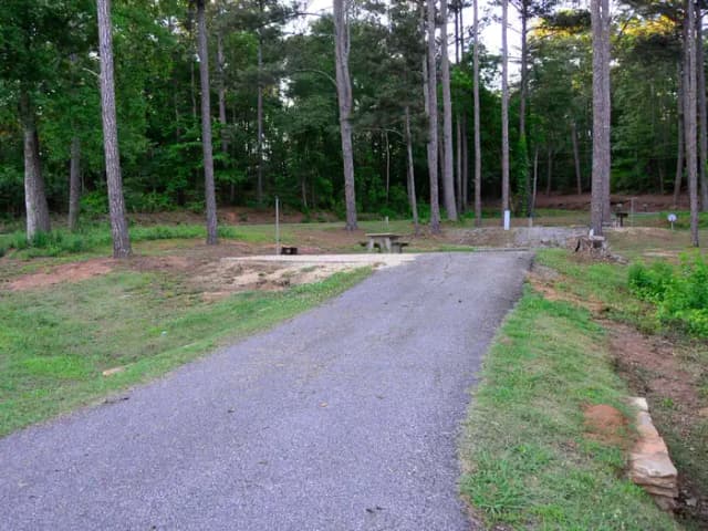 Driveway slope, awning-side clearance.