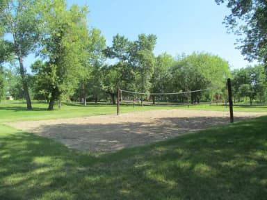 Volleyball Court at the Downstream Campground