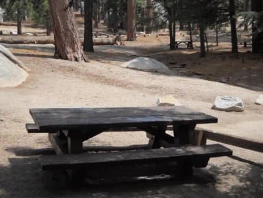 Boulder Basin campsite 15 with picnic table.