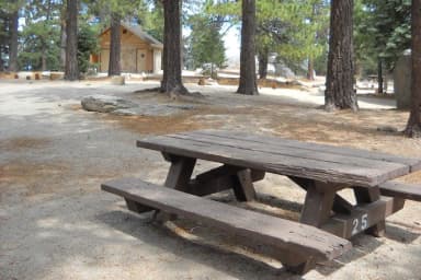 Boulder Basin campsite 25 with picnic table.