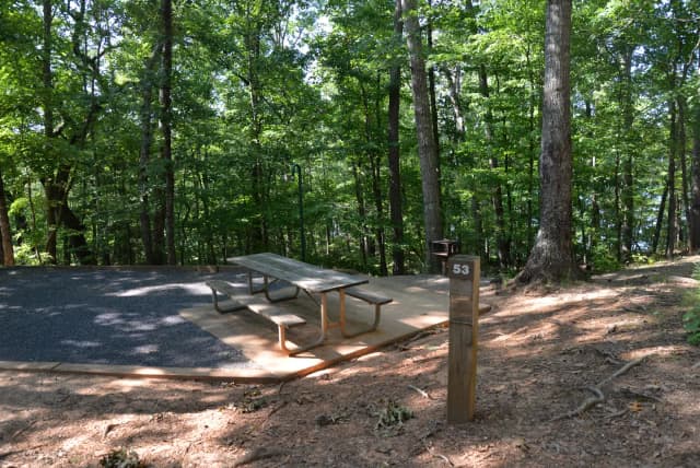 DMT. · Site 53 at Doll Mountain Campground
